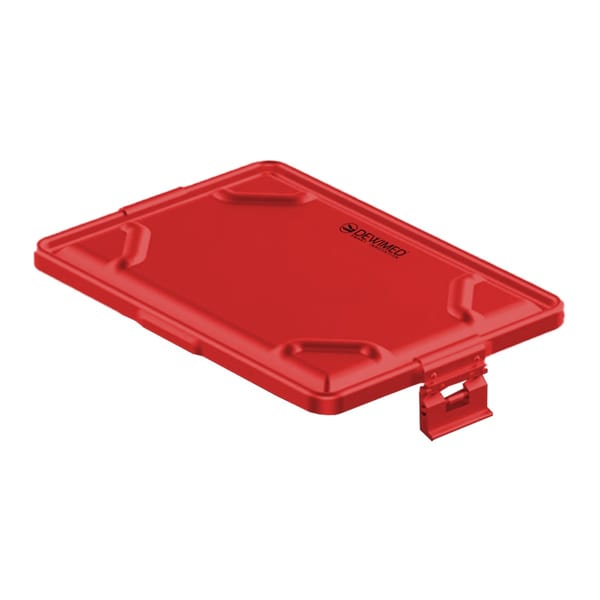 container lid red, 365 x 255 mm large dental model non-perforated 88.616.94