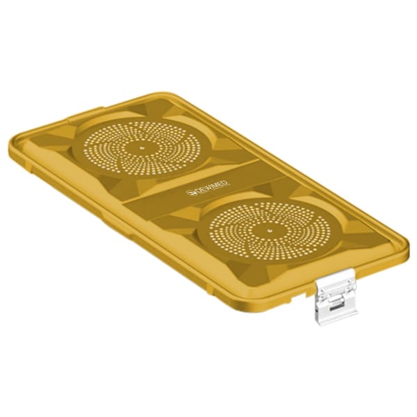 container lid yellow, 585 x 285 mm 1 / 1 standard plus model perforated 88.631.21