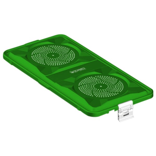 container lid green, 585 x 285 mm 1 / 1 standard plus model perforated 88.631.22