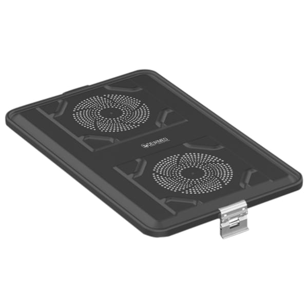 container lid black, 583 x 370 mm extra large size standard plus model perforated 88.633.31
