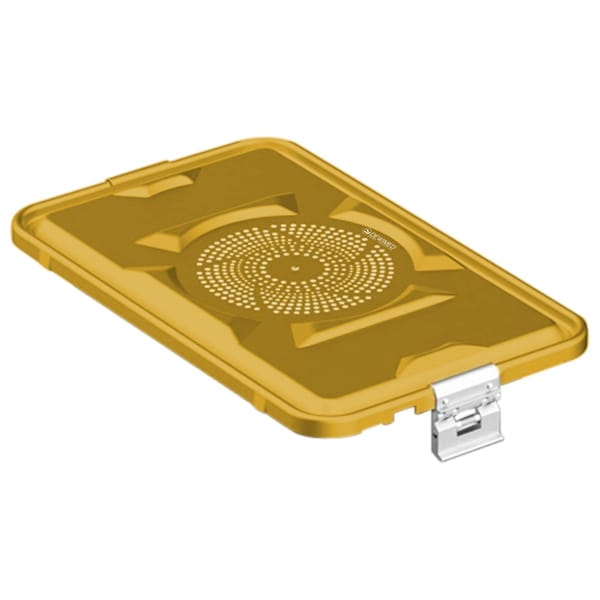 container lid yellow, 460 x 285 mm 3 / 4 standard plus model perforated 88.633.41