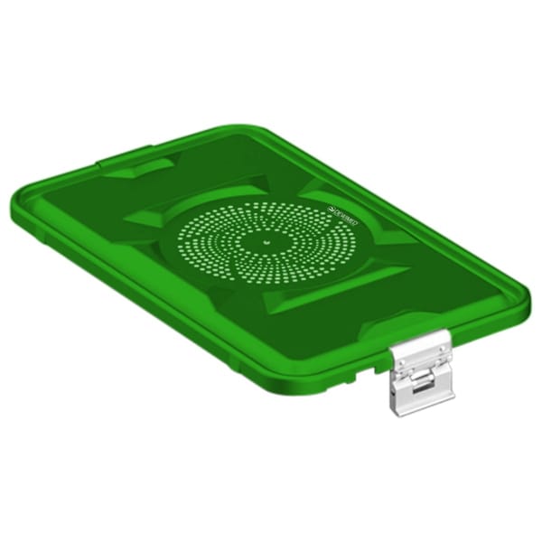 container lid green, 460 x 285 mm 3 / 4 standard plus model perforated 88.633.42