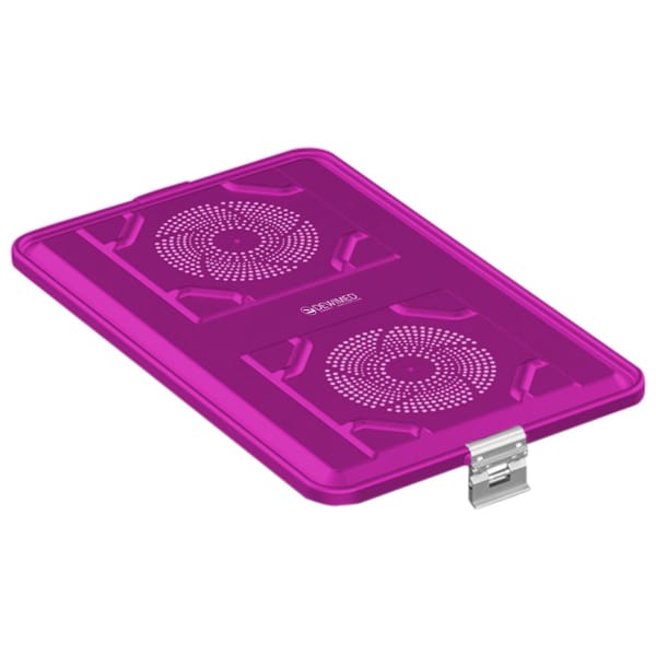 container lid purple, 583 x 370 mm extra large size standard plus model perforated 88.633.55
