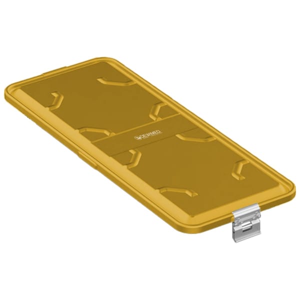 container lid yellow, 710 x 285 mm extra long standard plus model non-perforated 88.633.81