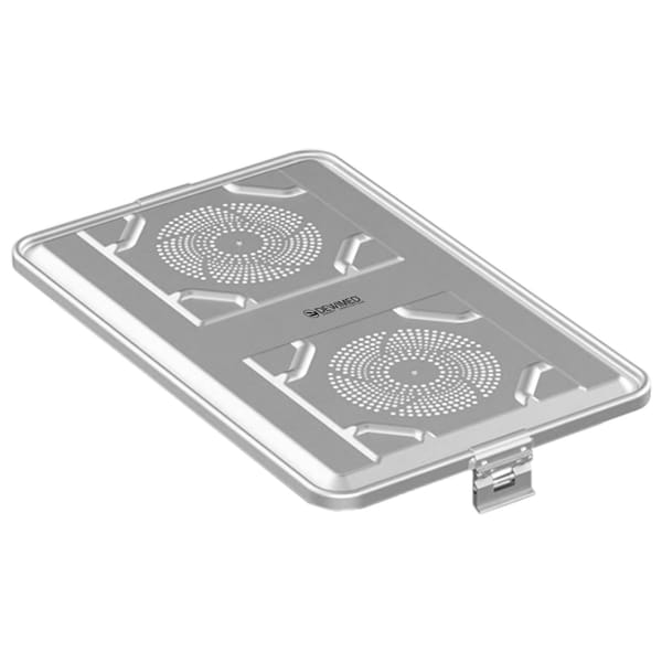 container lid grey, 583 x 370 mm extra large size standard plus model perforated 88.633.96