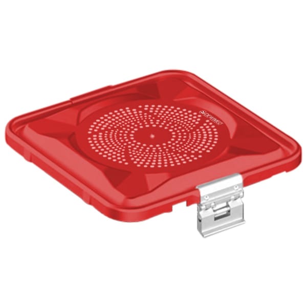 container lid red, 295 x 280 mm 1 / 2 standard plus model perforated 88.636.34