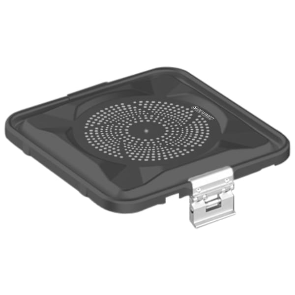 container lid black, 295 x 280 mm 1 / 2 standard plus model perforated 88.636.35
