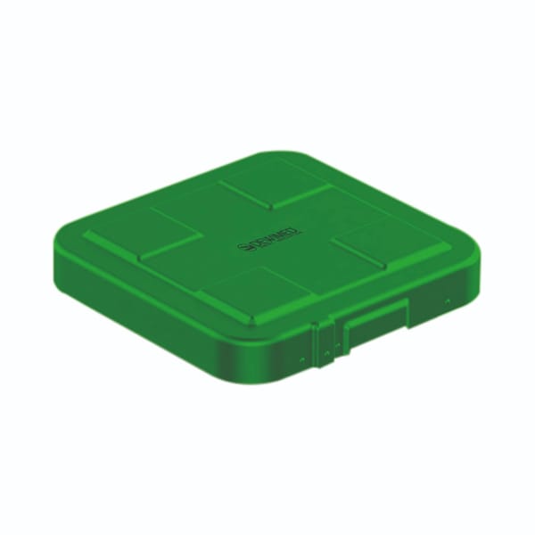 container safety lid green, 317 x 285 mm flat bio barrier model 88.714.20
