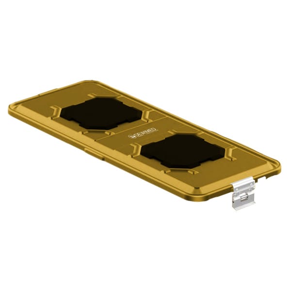 container lid yellow, 710 x 285 mm extra long b3 barrier model with ppsu biostop system 88.821.21B