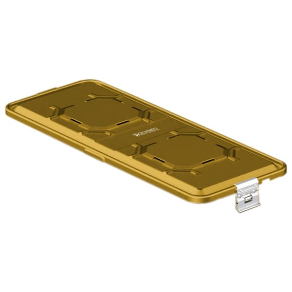 container lid yellow, 710 x 285 mm extra long b3 barrier model with aluminium biostop system 88.821.21BA