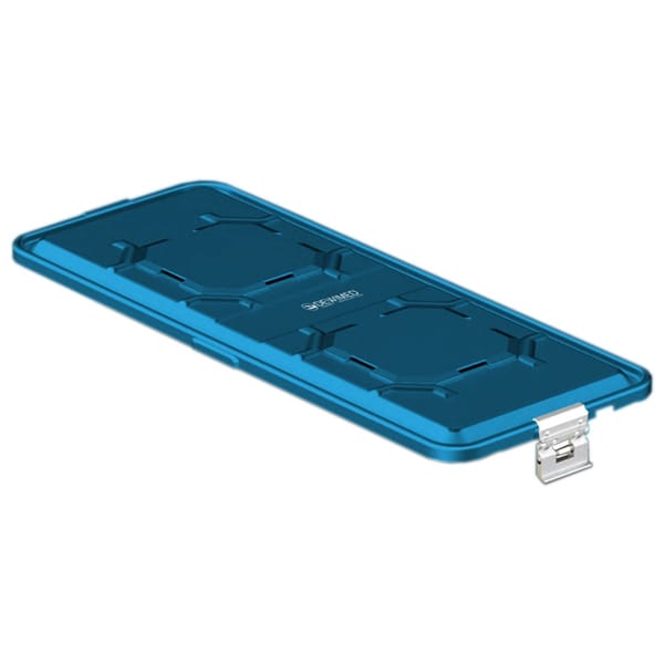 container lid blue, 710 x 285 mm extra long b3 barrier model with aluminium biostop system 88.821.23BA