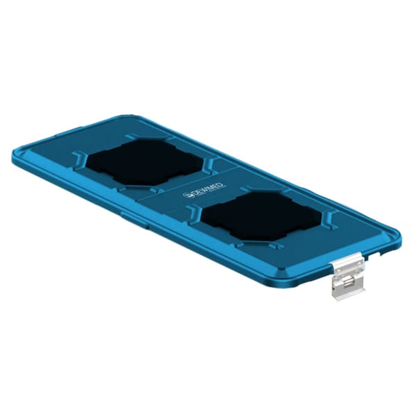 container lid blue, 710 x 285 mm extra long b3 barrier model with ptfe system 88.821.23P