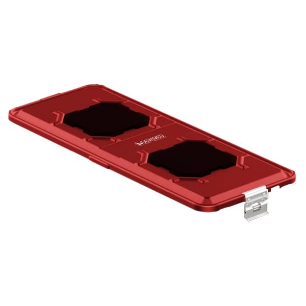 container lid red, 710 x 285 mm extra long b3 barrier model with ppsu biostop system 88.821.24B