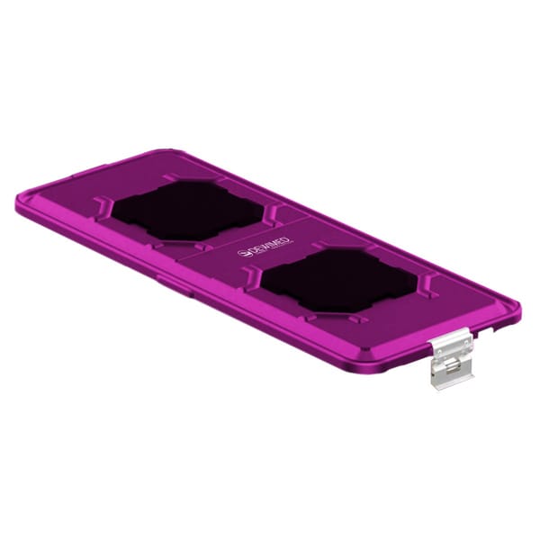 container lid purple, 710 x 285 mm extra long b3 barrier model with valve system 88.821.26V