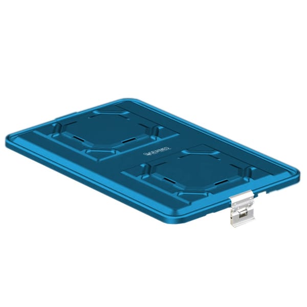 container lid blue, 583 x 370 mm extra large b3 barrier model with aluminium biostop system 88.832.90BA