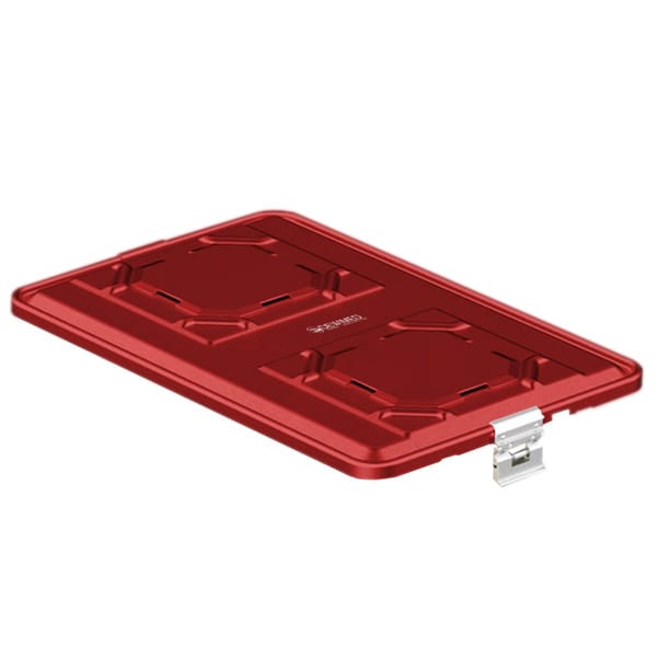container lid red, 583 x 370 mm extra large b3 barrier model with aluminium biostop system 88.833.00BA