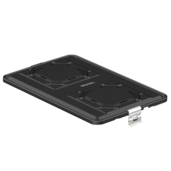 container lid black, 583 x 370 mm extra large b3 barrier model with aluminium biostop system 88.833.10BA
