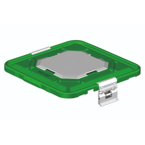 container lid green, 295 x 280 mm 1 / 2 b3 barrier model with valve system 88.863.20V
