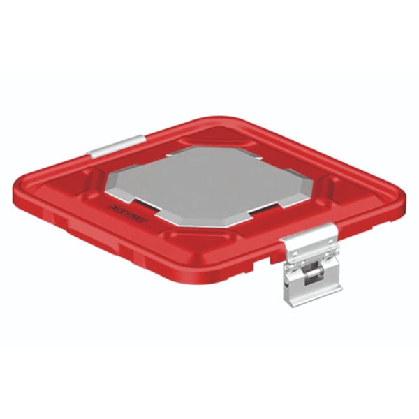 container lid red, 295 x 280 mm 1 / 2 b3 barrier model with aluminium biostop system 88.863.40BA