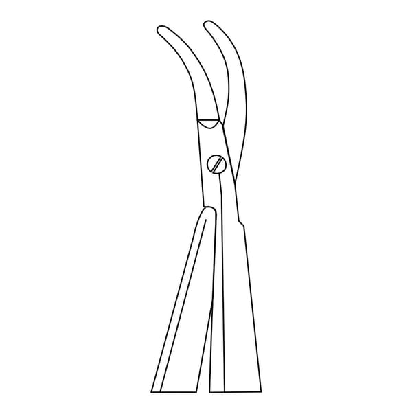CASTROVIEJO, Schere, mikro, Iris Schere, 10 cm stumpf / stumpf