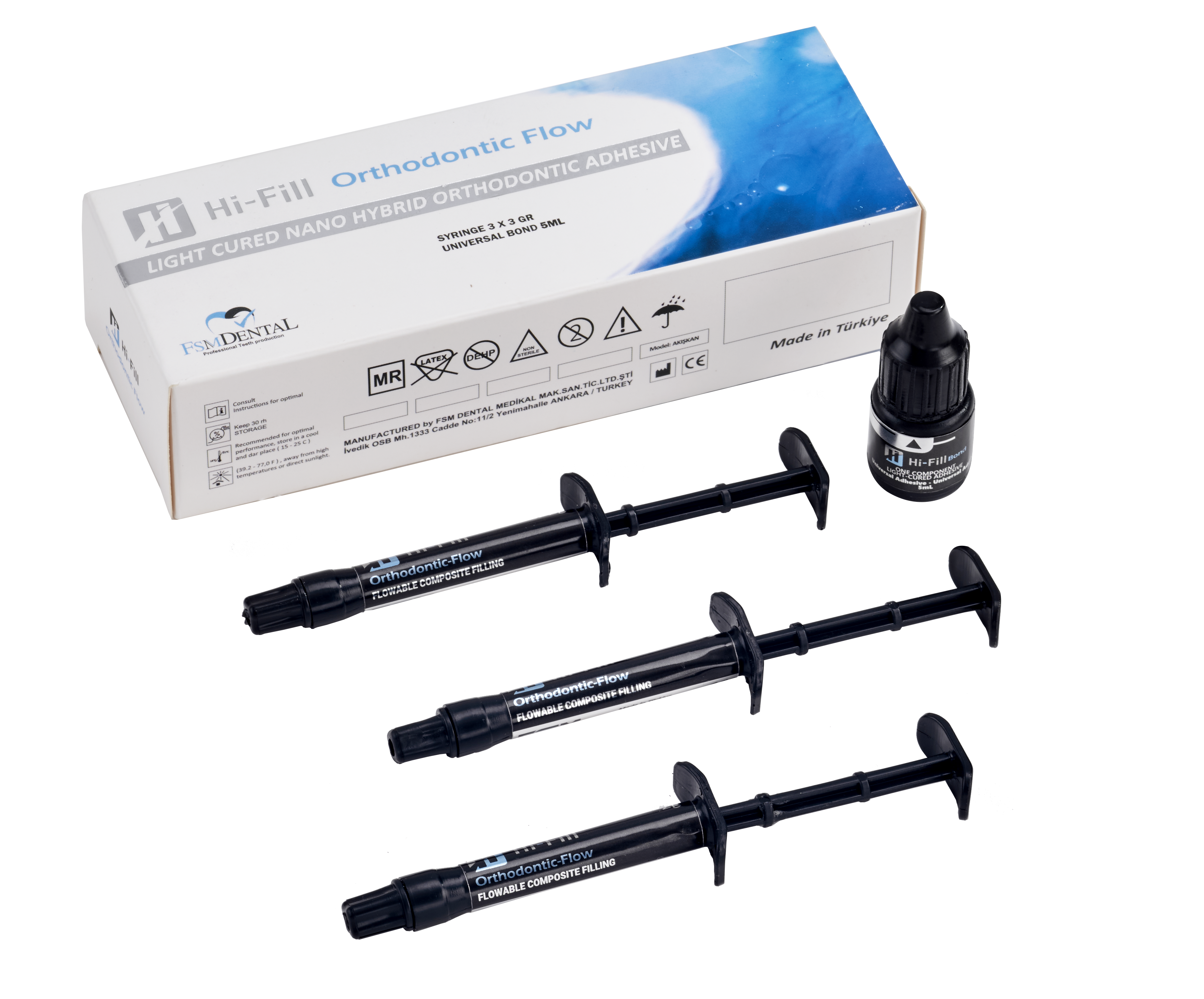 HI-FILL ORTHODONTIC FLOW SET – FSM Dental Medikal Mak. San. Tic. Ltd. Sti., Orthodontic Adhesives & Cements