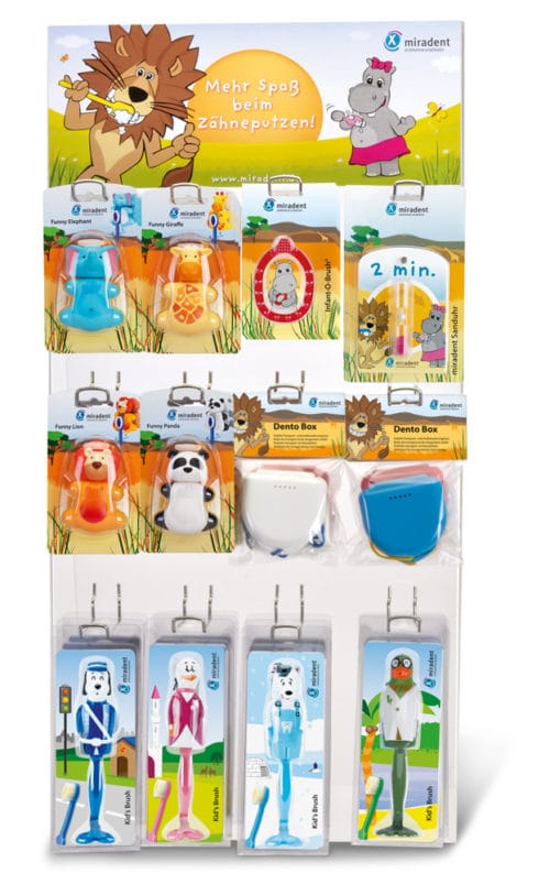 miradent® Kid's Display – Hager & Werken, Zahnbürsten