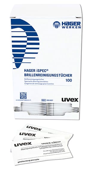 Hager iSpec® Brillenreinigungstücher – Hager & Werken, Desinfektion