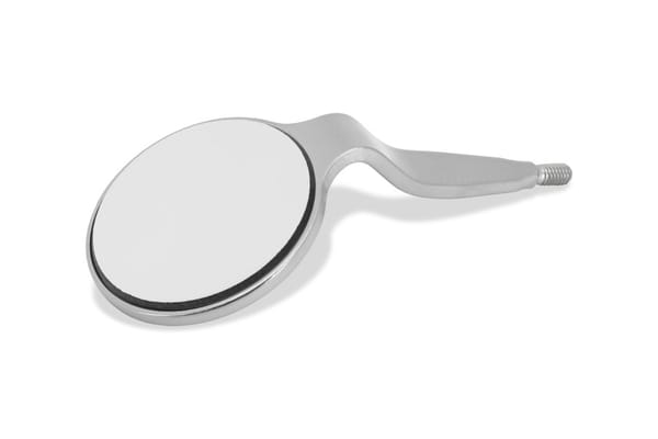 MEGAduo FS Rhodium Miroir buccal avec verre de miroir double face