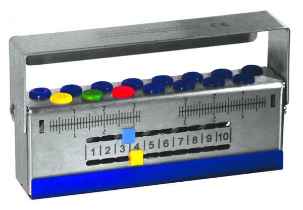 HWM 075-08 Endodontie-Ständer 7,3x2,5x5 cm für 8 Endo und 3 Bohrer