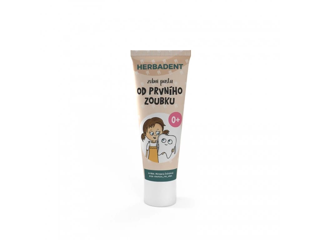 HERBADENT & MDDr. Štětinová Toothpaste from the First Tooth, Peach, 75 g – HERBADENT, Toothpaste