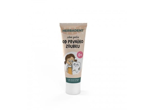 HERBADENT & MDDr. Štětinová Dentifrice dès la Première Dent, Pêche, 75 g