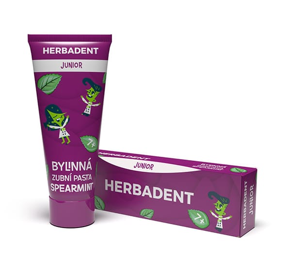 HERBADENT JUNIOR Bylinná zubní pasta SPEARMINT 75 g