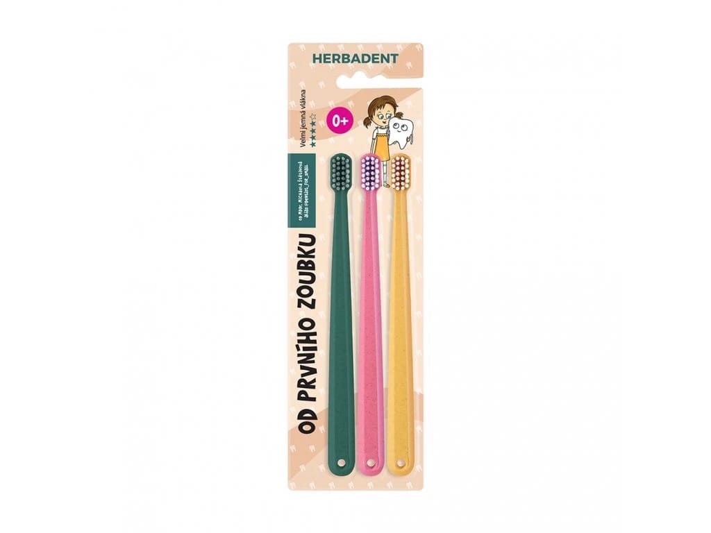 HERBADENT & MDDr. Štětinová Toothbrushes for Babies from the First Tooth with Extra-Soft Bristles – HERBADENT, Zahnbürsten