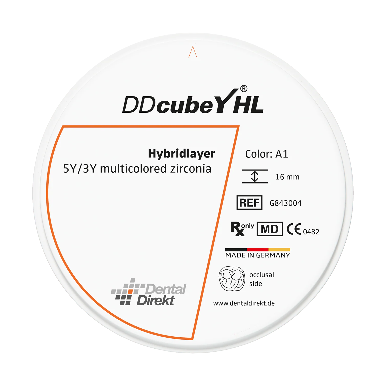 DD cubeY® HL Zirkonoxid Ø 98.5 mm, D3