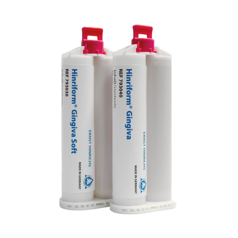 Hinriform Gingiva soft, 2 x 50 ml – ERNST HINRICHS Dental, Gipszusätze, Stumpflacke und Gipslöser