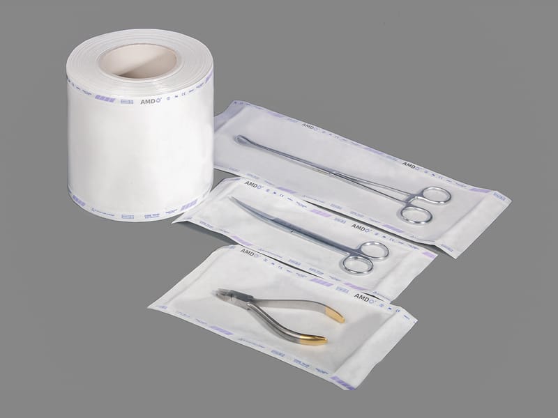 Tyvek-Flachrollenfolie AMD mit Tyvek – Hopeway B.V., Sterilisationsschläuche und -beutel