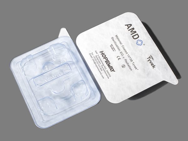 Couvercles &amp; blisters AMD personnalisés avec Tyvek