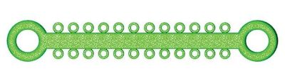 Ligatures O - Ties Vert Scintillant - PK/1008