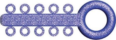 Mini Ligatures O - Élastiques Bleu Pailleté - PK/1000