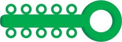 Mini Ligatures O - Élastiques Vert Kelly - PK/1000