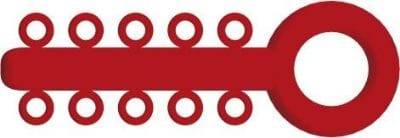 Mini Ligature O - Ties Red - PK/1000