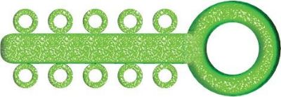 Mini Ligatur-O-Ties Sparkle Grün – VE/1000 – IOS International Orthodontic Services, Elastic Ligatures & Chains
