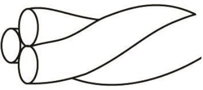 Fil torsadé en acier inoxydable 14" droit, triple brins – IOS International Orthodontic Services, Wires and Archwires