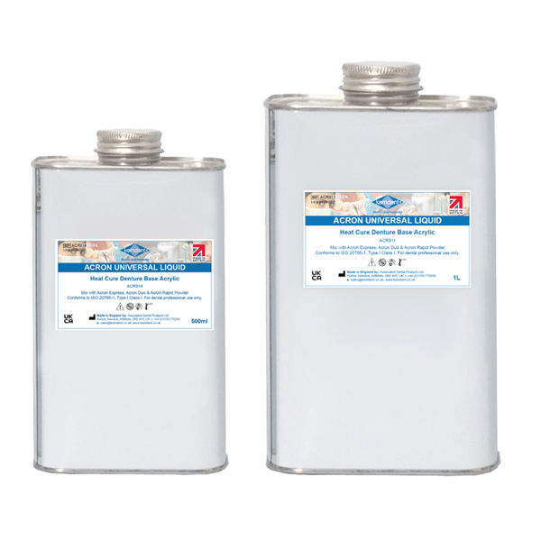 Acron Universal Liquid – Associated Dental Products Limited Kemdent, Acrylic Resins
