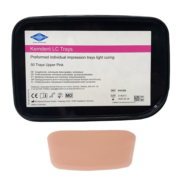 Kemdent Light-Cure Trays Pink Upper 50