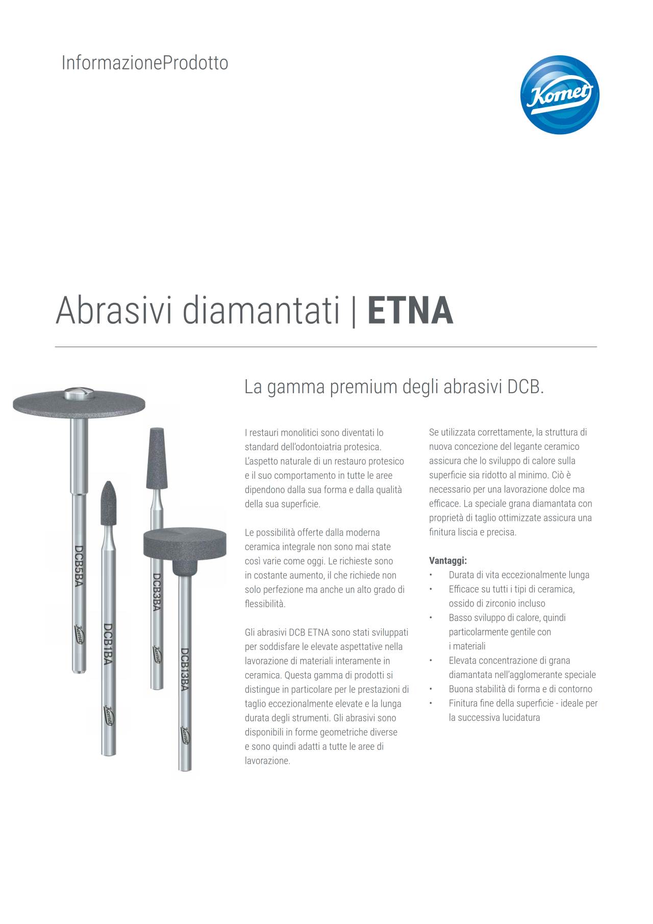 PI | DCB ETNA IT – Komet Dental, Lab Rotary Instruments