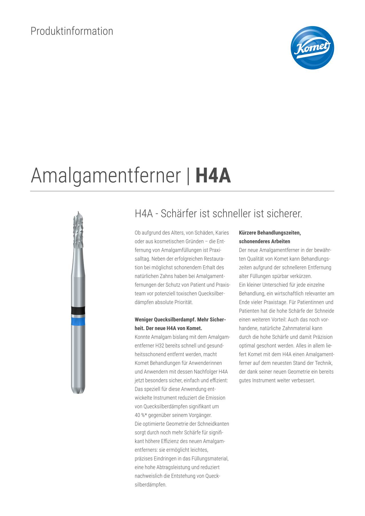 PI | H4A – Komet Dental, Carbide Burs