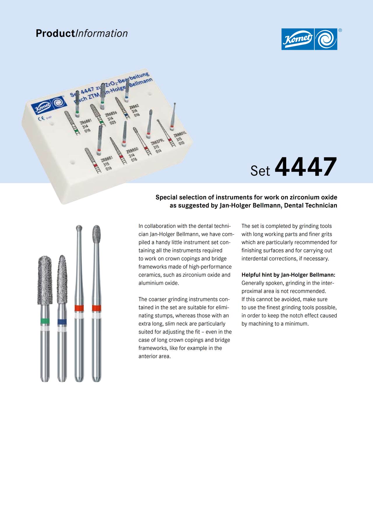 Produktinformation | Set 4447 – Komet Dental, Diamond Burs
