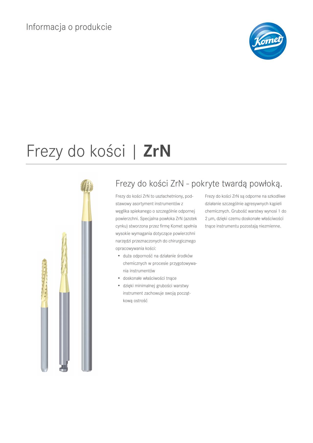 PI | ZrN – Komet Dental, Surgical Burs & Bone Mills
