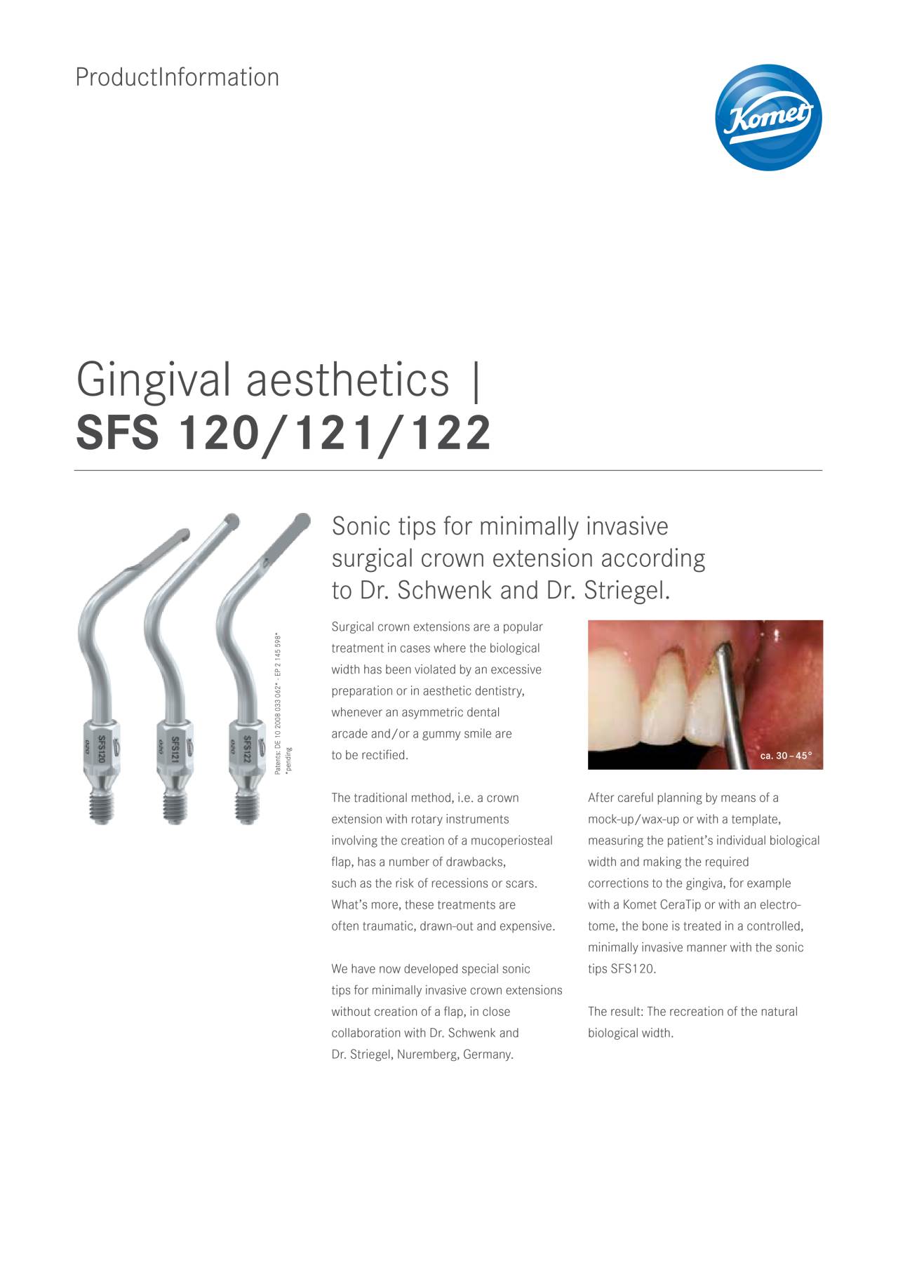 PI | SFS 120/121/122 – Komet Dental, Surgical Burs & Bone Mills